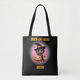 Niedlich Kitten Personalisiert Halloween Tasche