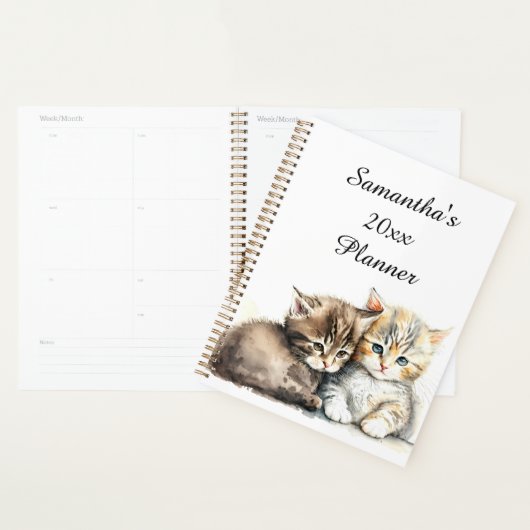 Niedlich Kitten Personalisiert Planner Planer (Anzeige)