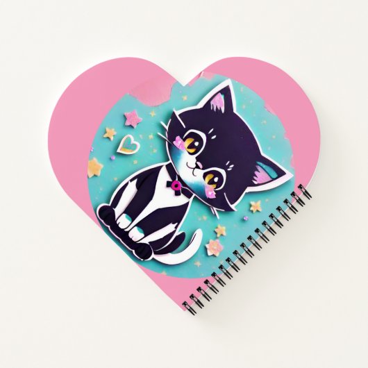 Niedlich Kitten Pink & Blue Notizblock (Rückseite)