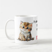 Niedlich Kitten Post-menopausal Kinderlose Katze L Kaffeetasse (Links)