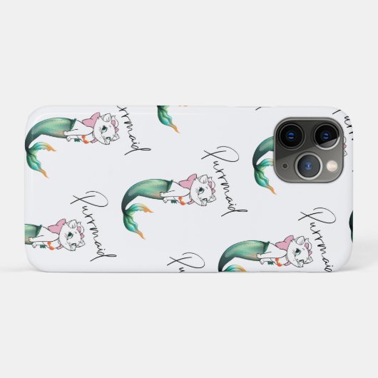 Niedlich Kitten Purrmaid - Fun Mermaid Cat Design Case-Mate iPhone Hülle (Rückseite (Horizontal))