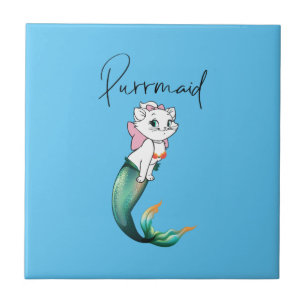 Niedlich Kitten Purrmaid - Fun Mermaid Cat Design Fliese