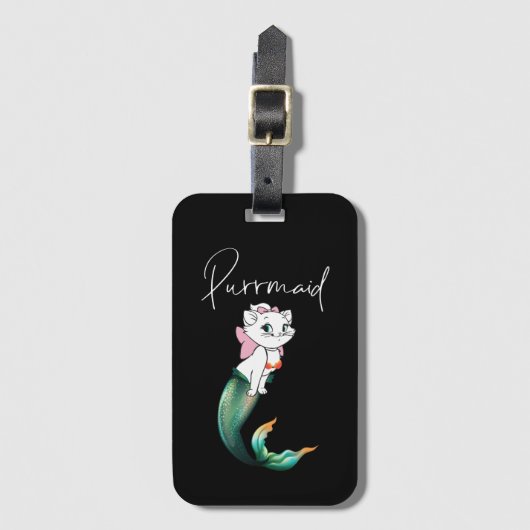 Niedlich Kitten Purrmaid - Fun Mermaid Cat Design Gepäckanhänger (Vorderseite Vertikal)