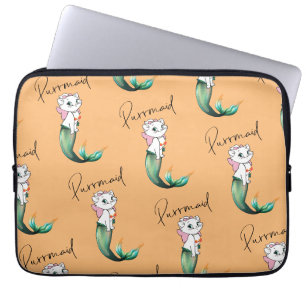 Niedlich Kitten Purrmaid - Fun Mermaid Cat Design Laptopschutzhülle