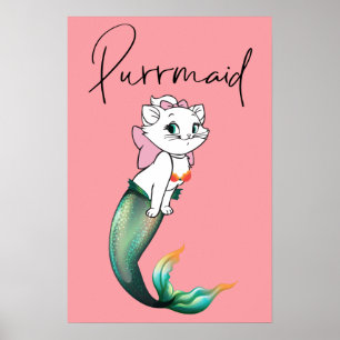 Niedlich Kitten Purrmaid - Fun Mermaid Cat Design Poster