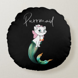 Niedlich Kitten Purrmaid - Fun Mermaid Cat Design Rundes Kissen