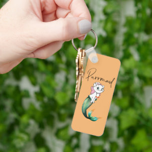Niedlich Kitten Purrmaid - Fun Mermaid Cat Design Schlüsselanhänger