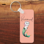 Niedlich Kitten Purrmaid - Fun Mermaid Cat Design Schlüsselanhänger (Vorderseite)