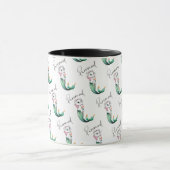 Niedlich Kitten Purrmaid - Fun Mermaid Cat Design Tasse (Zentrum)