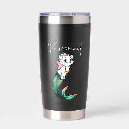Niedlich Kitten Purrmaid - Fun Mermaid Cat Design Thermobecher
