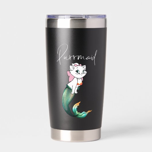 Niedlich Kitten Purrmaid - Fun Mermaid Cat Design Thermobecher (Vorderseite)