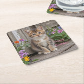 Niedlich Kitten Rechteckiger Pappuntersetzer (angewinkelt)