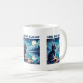 Niedlich Kitten Reflektiert Message-Tasse Kaffeetasse (VorderseiteRechts)