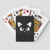 Niedlich Kitten Schwarz-weiß Kitty Cat Spielkarten (Rückseite)
