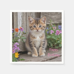 Niedlich Kitten Serviette