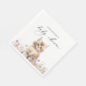Niedlich Kitten | Spring Floral Cat Thema Kinderdu Serviette (Ecke)