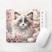 Niedlich Kitten Spring Pink Sakura Name Mousepad (Mit Mouse)