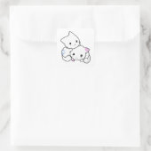 Niedlich Kitten Square Sticker (Tasche)