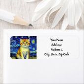 Niedlich Kitten Starry Night Van Gogh (Insitu)