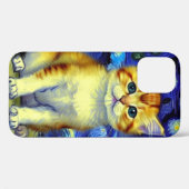 Niedlich Kitten Starry Night Van Gogh Case-Mate iPhone Hülle (Rückseite (Horizontal))