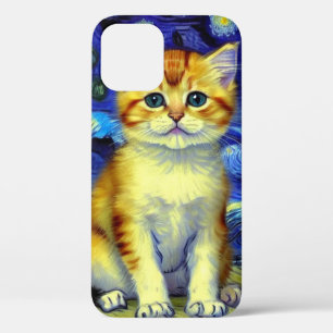 Niedlich Kitten Starry Night Van Gogh Case-Mate iPhone Hülle
