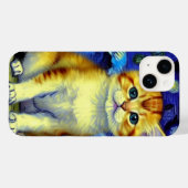 Niedlich Kitten Starry Night Van Gogh Case-Mate iPhone Hülle (Rückseite (Horizontal))