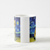Niedlich Kitten Starry Night Van Gogh Kaffeetasse (Mittel)