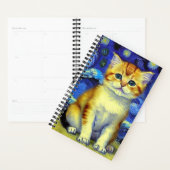 Niedlich Kitten Starry Night Van Gogh Planer (Anzeige)
