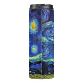 Niedlich Kitten Starry Night Van Gogh Thermosbecher (Rückseite)