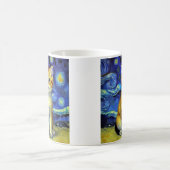 Niedlich Kitten Starry Night Van Gogh Verwandlungstasse (Mittel)