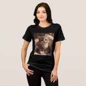 Niedlich Kitten Style Mode Tri-Blend Shirt (Vorderseite voll)