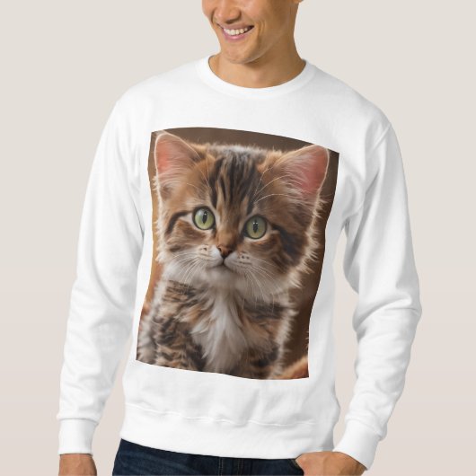 Niedlich Kitten Sweatshirt (Vorderseite)
