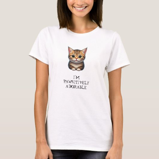 Niedlich Kitten T-Shirt (Vorderseite)