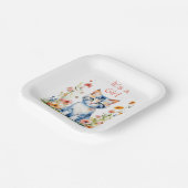 Niedlich Kitten Themed Girl's Baby Shower Pappteller (Gewinkelt)