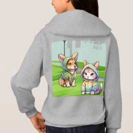Niedlich Kitten und der beste Freund Hoodie