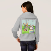 Niedlich Kitten und der beste Freund Hoodie (Schwarz voll)