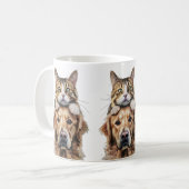 Niedlich Kitten und Labrador Best Friends Tasse (Vorderseite Links)
