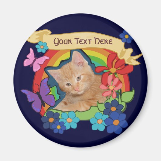 Niedlich Kitten und Scrolls Magnet (Vorne)