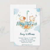 Niedlich Kitten und Welpen Einladung (Vorne/Hinten)