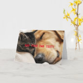 Niedlich Kitten und Welpen fügen Ihren eigenen TEX Karte (Gelbe Blume)