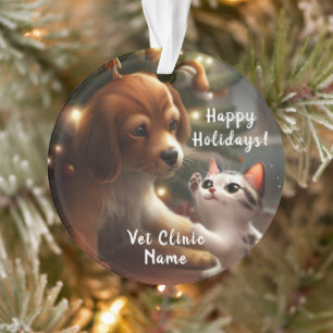 Niedlich Kitten und Welpen - Veterinärweihnachtsfe Ornament