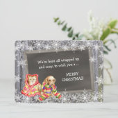 Niedlich Kitten und Welpenfotos Weihnachten (Stehend Vorderseite)