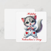 Niedlich Kitten - Valentinstag Card Dankeskarte (Vorne/Hinten)