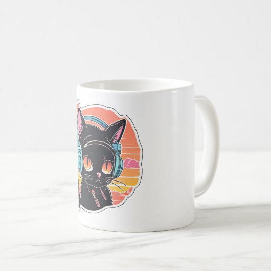 Niedlich Kitten Vintag Design Kaffeetasse (VorderseiteRechts)