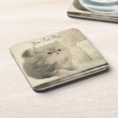 Niedlich Kitten Vintag Look Animal Untersetzer Set (Linke Seite)