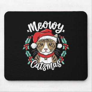 Niedlich Kitten Weihnachts-Weihnachtsmannmütze Meo Mousepad