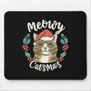 Niedlich Kitten Weihnachts-Weihnachtsmannmütze Meo Mousepad