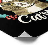 Niedlich Kitten Weihnachts-Weihnachtsmannmütze Meo Poster (Ecke)