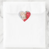 Niedlich Kitten Weihnachtskleber Herz-Aufkleber (Tasche)