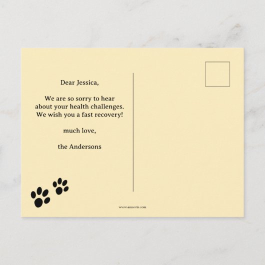 Niedlich Kitten wird bald gut Postkarte (Rückseite)